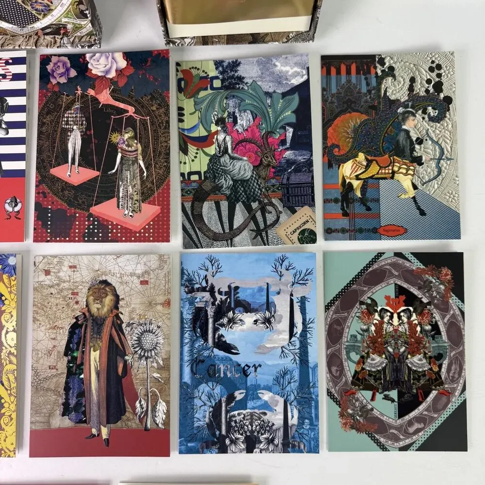 Christian Lacroix Astrologie Designer Note Card Set 12 Zodiac Signs -Never Used